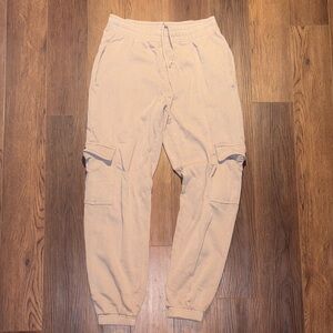 Tan Cargo Joggers